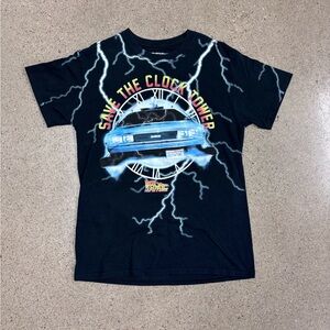 Back to the Future Black Graphic Tee